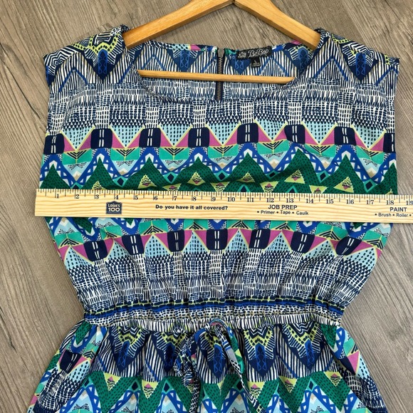 Bebop Multicolor Dress Women’s Large Pockets Tribal Comfort Wrinkle Free - Picture 6 of 12
